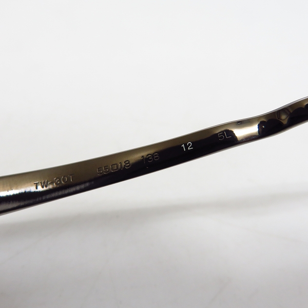 実際に弊社で買取させて頂いた999.9/フォーナインズ ツーポイント/メガネフレーム/眼鏡/アイウェア TW-30Tの画像 5枚目