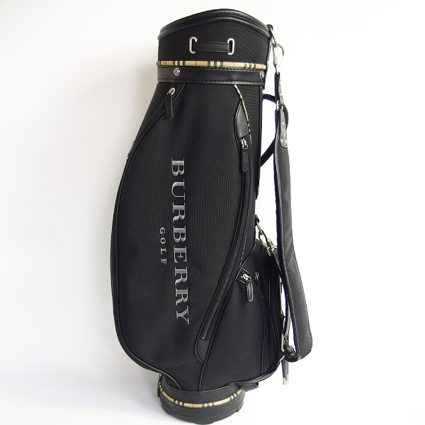 実際に弊社で買取させて頂いたBURBERRY GOLF/バーバリーゴルフ 6分割キャディバッグ ブラックの画像 2枚目