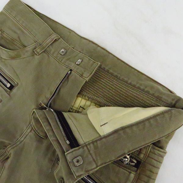 実際に弊社で買取させて頂いたBALMAIN/バルマン Biker Jeans バイカーデニムパンツ S7H9502T028/30の画像 2枚目