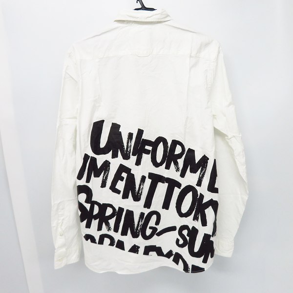 実際に弊社で買取させて頂いたuniform experiment/ユニフォームエクスペリメント 19SS GRAFFITI REGULAR COLLAR SHIRT UE-190008/2の画像 1枚目