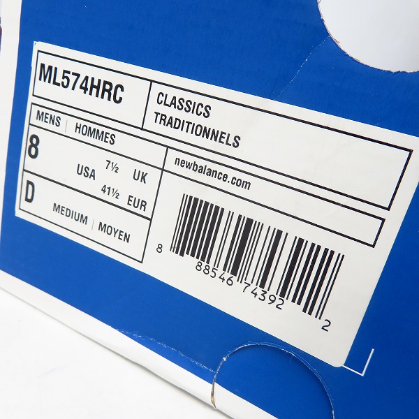実際に弊社で買取させて頂いたNEW BALANCE/ニューバランス スニーカー ML574HRC/26の画像 8枚目