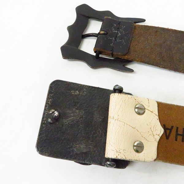 実際に弊社で買取させて頂いたHIROMU TAKAHARA/ヒロムタカハラ roar/ロアー スカルバックル 等/レザーベルト 2点セットの画像 2枚目
