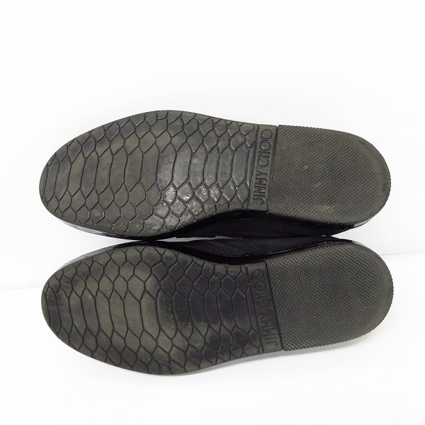 実際に弊社で買取させて頂いたJIMMY CHOO/ジミーチュウ GROVE PUT スタースタッズ パンチングレザー スリッポン/40の画像 2枚目