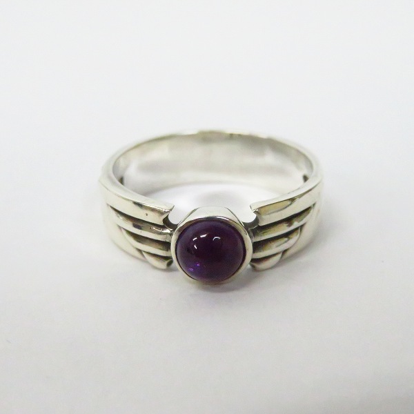 実際に弊社で買取させて頂いたCRAZY PIG DESIGNS/クレイジーピッグ 6MM WINGS RING アメジスト/20.5号の画像 1枚目