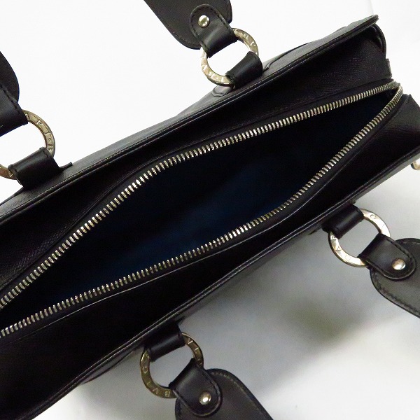 実際に弊社で買取させて頂いたBVLGARI/ブルガリ レザー/ハンドバッグ ブラックの画像 3枚目