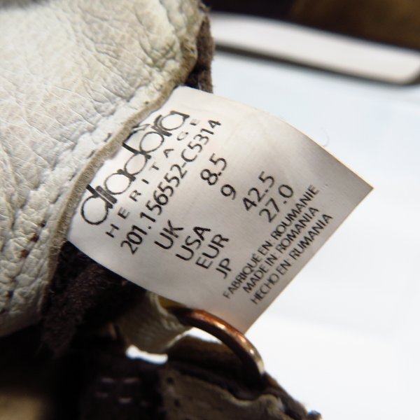 実際に弊社で買取させて頂いた【未使用】DIADORA/ディアドラ HERITAGE/ヘリテージ EQUIPE S. SW スニーカー C5314/27の画像 5枚目