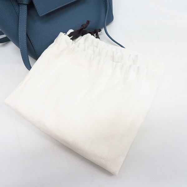 実際に弊社で買取させて頂いたCELINE/セリーヌ ベルトバッグ ナノ グレインドカーフスキン 2Way ハンドバッグ/ショルダーバッグの画像 6枚目