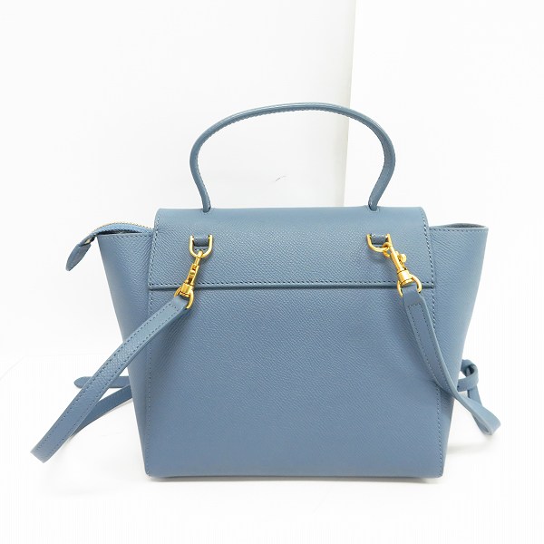 実際に弊社で買取させて頂いたCELINE/セリーヌ ベルトバッグ ナノ グレインドカーフスキン 2Way ハンドバッグ/ショルダーバッグの画像 1枚目