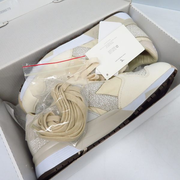 実際に弊社で買取させて頂いた【未使用】DIADORA/ディアドラ HERITAGE/ヘリテージ TRIDENT 90 ITA WHITE PACK スニーカー20009/27の画像 6枚目