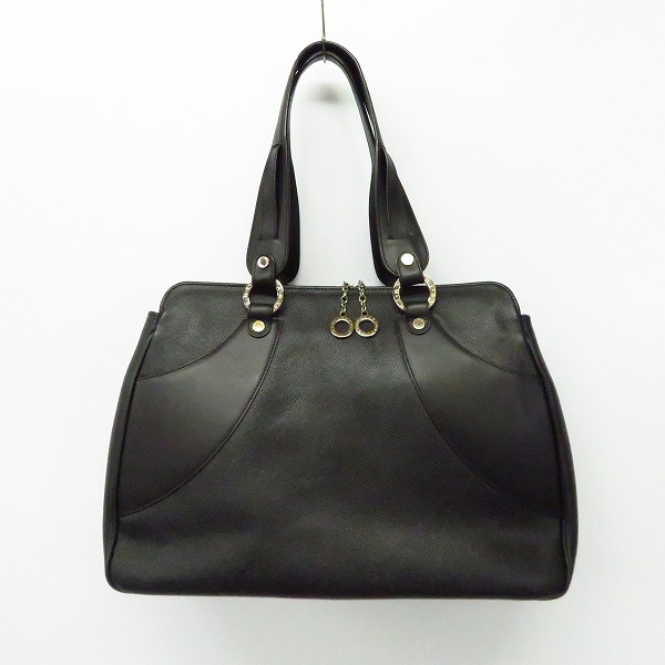 実際に弊社で買取させて頂いたBVLGARI/ブルガリ レザー/ハンドバッグ ブラック