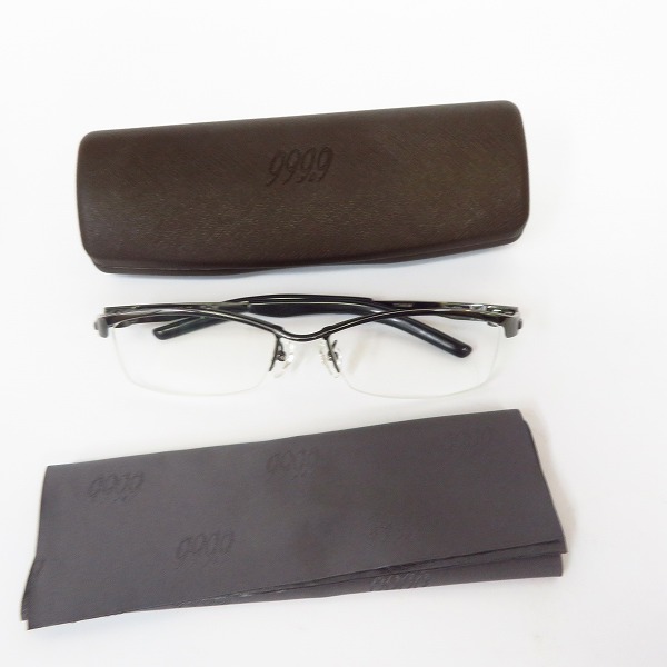 実際に弊社で買取させて頂いた999.9/フォーナインズ メタルブロウ ハーフリム メガネフレーム S-841Tの画像 8枚目