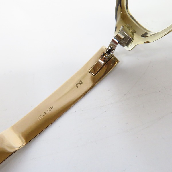 実際に弊社で買取させて頂いた999.9/フォーナインズ フルリム チタン グラデーション 眼鏡/メガネフレーム NPM-04の画像 5枚目