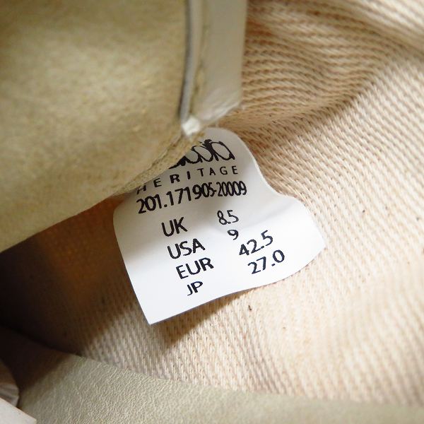 実際に弊社で買取させて頂いた【未使用】DIADORA/ディアドラ HERITAGE/ヘリテージ TRIDENT 90 ITA WHITE PACK スニーカー20009/27の画像 5枚目