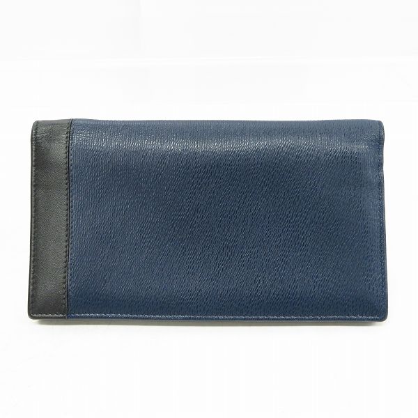 実際に弊社で買取させて頂いたBVLGARI/ブルガリ　二つ折り 長財布/ウォレット ネイビー×ブラックの画像 1枚目