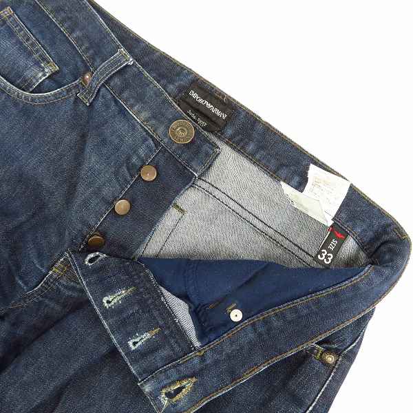 実際に弊社で買取させて頂いたEMPORIO ARMANI/エンポリオアルマーニ Jude:Sexy Fit エンブレムメタル付 デニムパンツ/ジーンズ Size：33の画像 2枚目