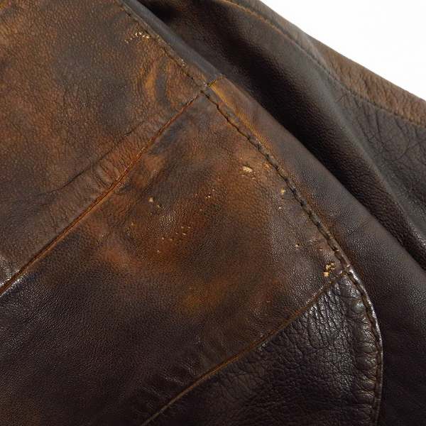 実際に弊社で買取させて頂いたHUGO BOSS/ヒューゴボス ラムレザー ライダースジャケット/40Rの画像 8枚目