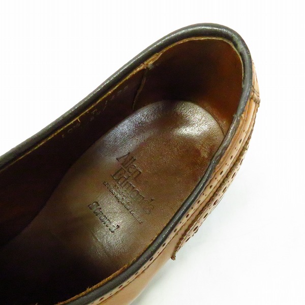 実際に弊社で買取させて頂いたAllen Edmonds/アレンエドモンズ Strand セミブローグ レザーシューズ 1635 30847/10.5D シューツリー付の画像 4枚目