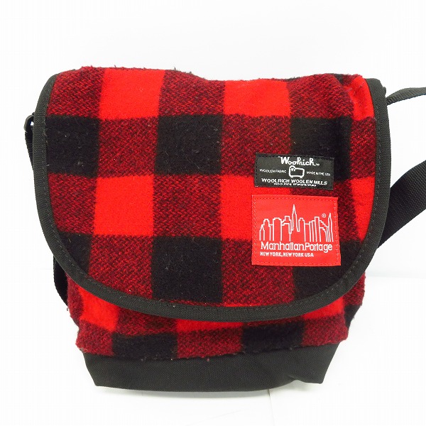 実際に弊社で買取させて頂いたManhattan Portage×WOOLRICH/マンハッタンポーテージ×ウールリッチ チェック メッセンジャーバッグ