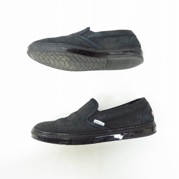 実際に弊社で買取させて頂いたJIMMY CHOO/ジミーチュウ GROVE PUT スタースタッズ パンチングレザー スリッポン/40の画像 3枚目