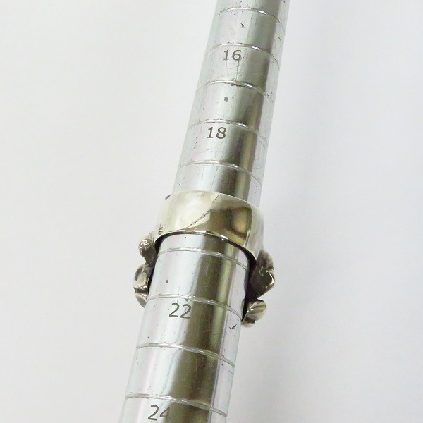 実際に弊社で買取させて頂いたharaKIRI×HARDCC/ハラキリ×ハードコアチョコレート メルティングスカル シルバーリング/20-20.5号の画像 7枚目