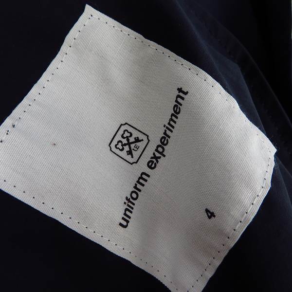 実際に弊社で買取させて頂いたuniform experiment/ユニフォームエクスペリメント 17-18AW MILITARY TRENCH COAT ネイビー UE-178017/4の画像 3枚目