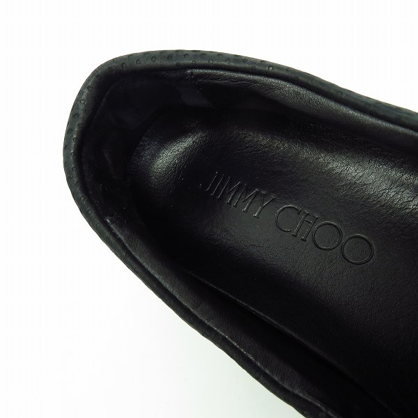 実際に弊社で買取させて頂いたJIMMY CHOO/ジミーチュウ GROVE PUT スタースタッズ パンチングレザー スリッポン/40の画像 4枚目