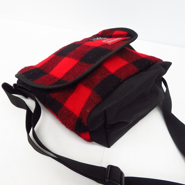 実際に弊社で買取させて頂いたManhattan Portage×WOOLRICH/マンハッタンポーテージ×ウールリッチ チェック メッセンジャーバッグの画像 2枚目