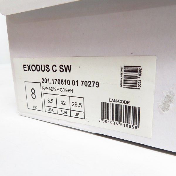 実際に弊社で買取させて頂いた【未使用】DIADORA HERITAGE/ディアドラヘリテージ EXODUS C SW/ローカット スニーカー 26.5 の画像 8枚目