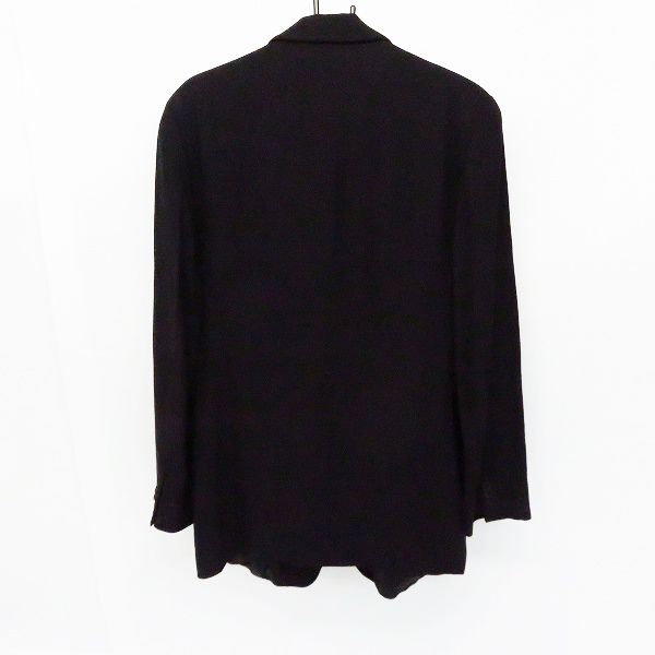 実際に弊社で買取させて頂いた【JPタグ】EMPORIO ARMANI/エンポリオ・アルマーニ 3B テーラードジャケット ブラック 48の画像 1枚目