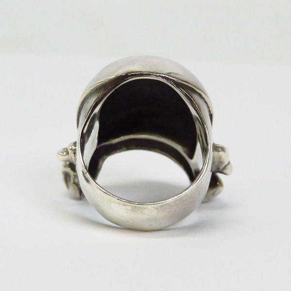 実際に弊社で買取させて頂いたharaKIRI×HARDCC/ハラキリ×ハードコアチョコレート メルティングスカル シルバーリング/20-20.5号の画像 3枚目