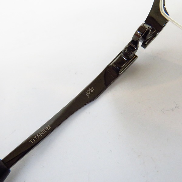 実際に弊社で買取させて頂いた999.9/フォーナインズ メタルブロウ ハーフリム メガネフレーム S-841Tの画像 5枚目