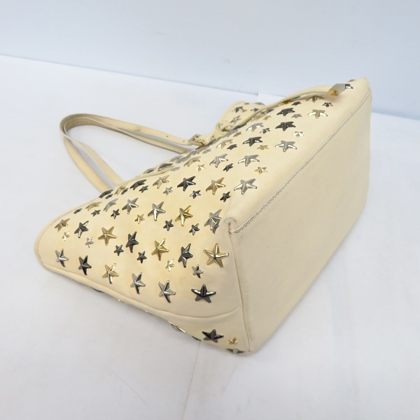 実際に弊社で買取させて頂いたJIMMY CHOO/ジミーチュウ レザー スタースタッズ ミニ トートバッグ/ハンドバッグの画像 2枚目