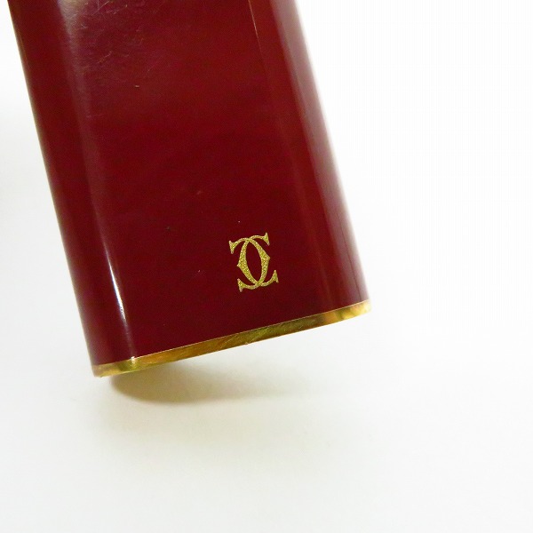 実際に弊社で買取させて頂いたCartier/カルティエ トリニティガスライター バーガンディ×ゴールド×シルバー の画像 3枚目