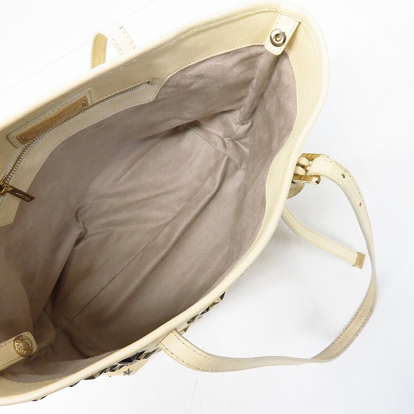 実際に弊社で買取させて頂いたJIMMY CHOO/ジミーチュウ レザー スタースタッズ ミニ トートバッグ/ハンドバッグの画像 3枚目