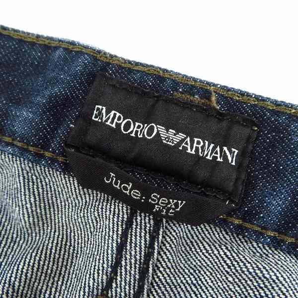 実際に弊社で買取させて頂いたEMPORIO ARMANI/エンポリオアルマーニ Jude:Sexy Fit エンブレムメタル付 デニムパンツ/ジーンズ Size：33の画像 3枚目