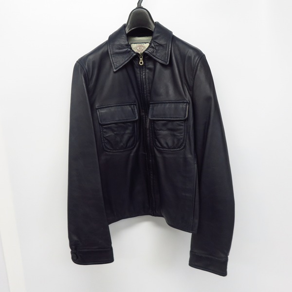 実際に弊社で買取させて頂いたARMANI JEANS/アルマーニジーンズ ジップアップ レザー ジャケット/ブラック/38