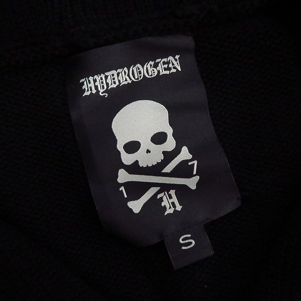 実際に弊社で買取させて頂いた【JPタグ】HYDROGEN/ハイドロゲン スカル刺繍 ウールカーディガン Size：Sの画像 2枚目