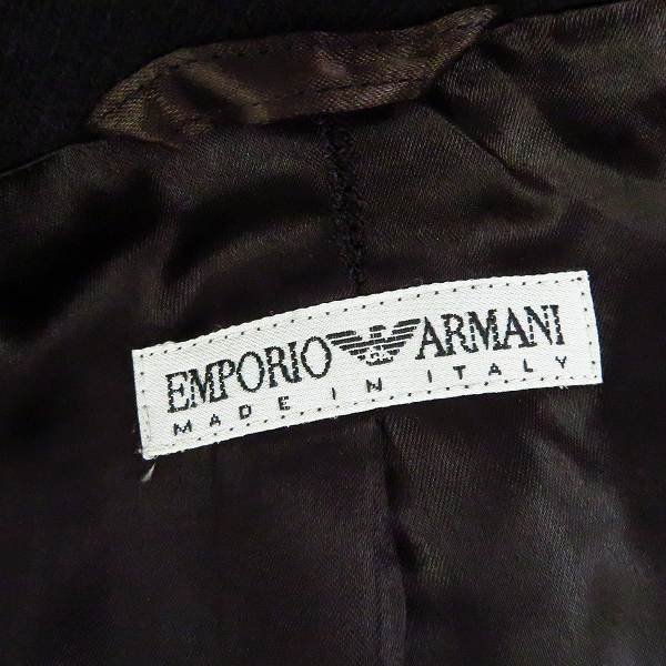 実際に弊社で買取させて頂いたEMPORIO ARMANI/エンポリオアルマーニ ラナウール ジャケット ブラック/50の画像 2枚目
