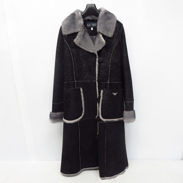 実際に弊社で買取させて頂いたARMANI JEANS/アルマーニジーンズ フェイクファー ムートンコート/E5L04JA-12/36