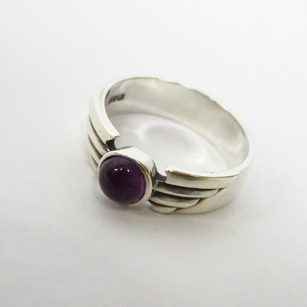 実際に弊社で買取させて頂いたCRAZY PIG DESIGNS/クレイジーピッグ 6MM WINGS RING アメジスト/20.5号