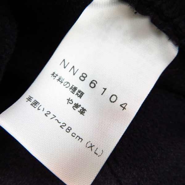 未使用】THE NORTH FACE/ノースフェイス レザー グローブ NN86104/XLの