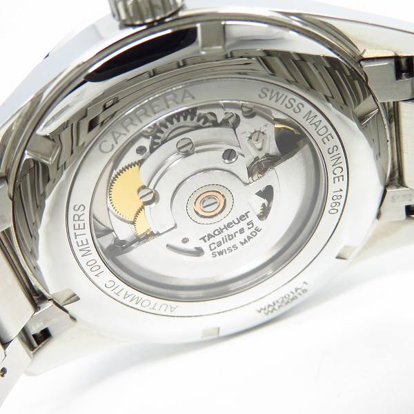 実際に弊社で買取させて頂いた【保証期間内】TAG Heuer/タグホイヤー CARRERA CALIBRE 5/カレラ キャリバー5 デイデイト 自動巻き WAR201Aの画像 4枚目