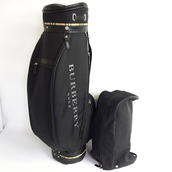 実際に弊社で買取させて頂いたBURBERRY GOLF/バーバリーゴルフ 6分割キャディバッグ ブラックの画像 1枚目