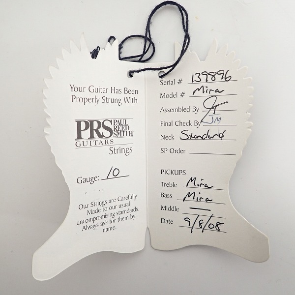 実際に弊社で買取させて頂いた★Paul Reed Smith/PRS/ポールリードスミス Mira Lilac エレキギター 2008年製　ハードケース付の画像 8枚目
