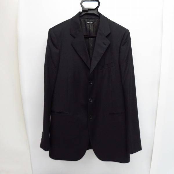 実際に弊社で買取させて頂いたGIORGIO ARMANI/ジョルジオアルマーニ ストライプ柄 3ボタン テーラードジャケット Size：50