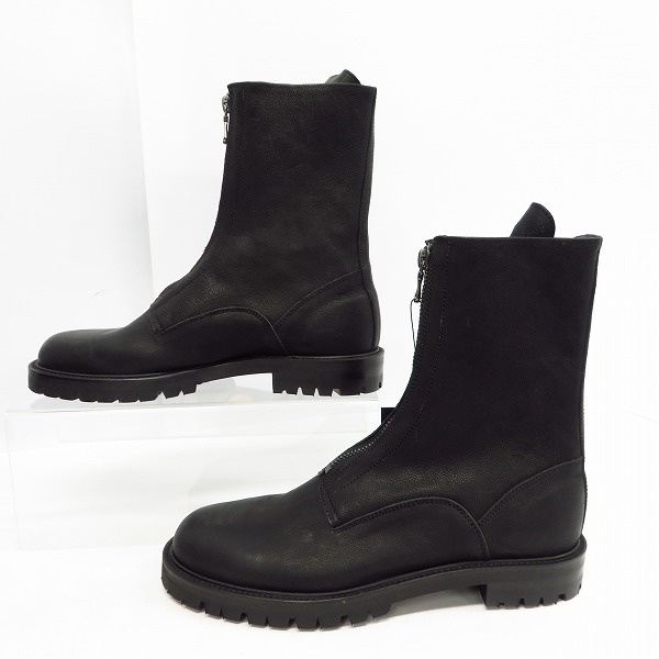 実際に弊社で買取させて頂いた【未使用】Moonage Devilment/ムーンエイジデビルメント フロントZIPレザーロングブーツ mfw-0069/42の画像 3枚目
