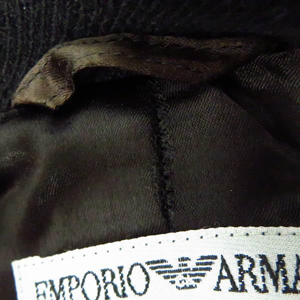 実際に弊社で買取させて頂いたEMPORIO ARMANI/エンポリオアルマーニ ラナウール ジャケット ブラック/50の画像 6枚目
