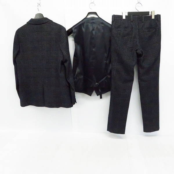 実際に弊社で買取させて頂いたBLUE BLUE/ブルーブルー ARIGATO 千鳥格子柄 ジャケット/ベスト/スラックス 3点セット/2/3の画像 1枚目