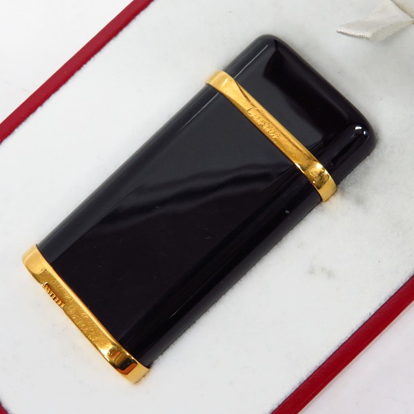 実際に弊社で買取させて頂いたCartier/カルティエ ガスライター ブラック×ゴールド