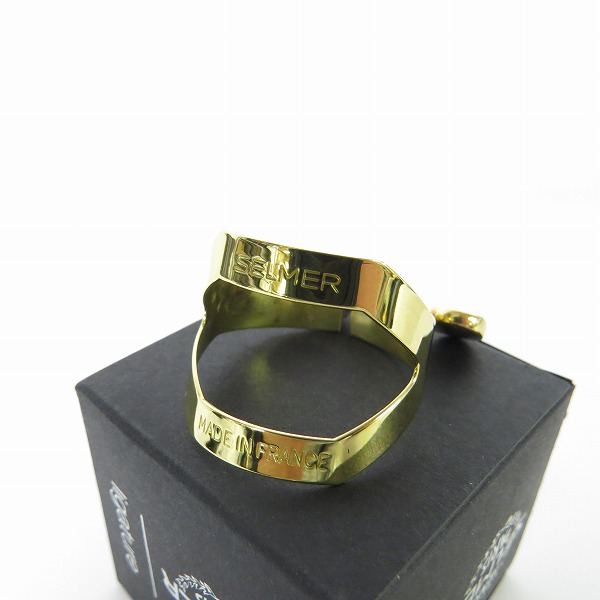 実際に弊社で買取させて頂いたH.SELMER/セルマー アルトサクソフォン リガチャー ゴールドプレート (金メッキ)仕上げ の画像 1枚目